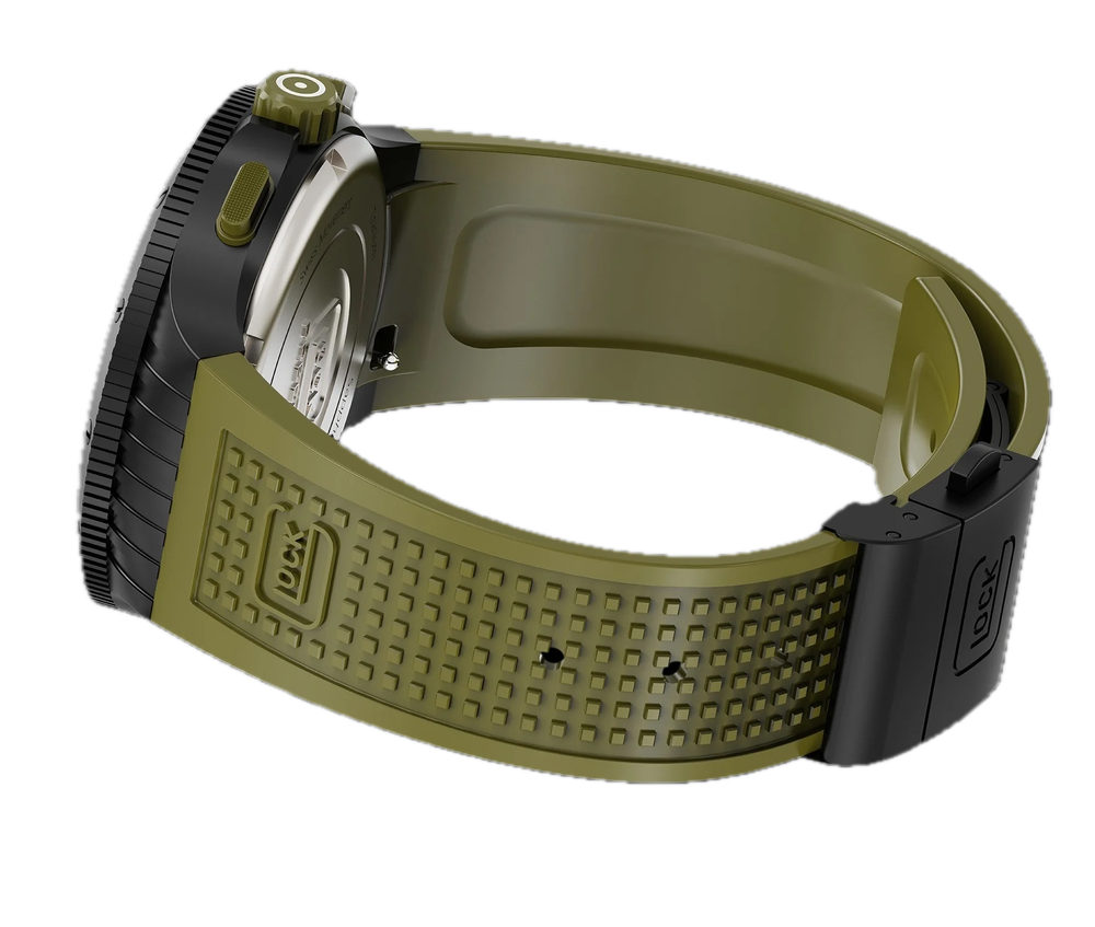 Glock Watch - LIMITED EDITION - Black Titanium Case - Army Green